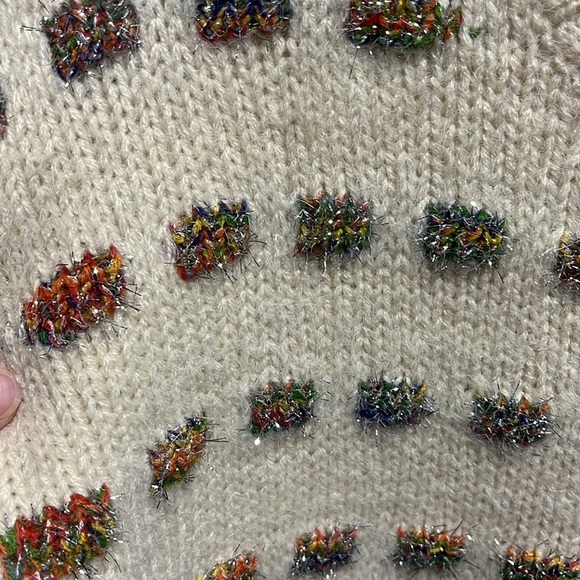 Anthropologie Moth sweater with sparkle polka dots - Picture 6 of 9